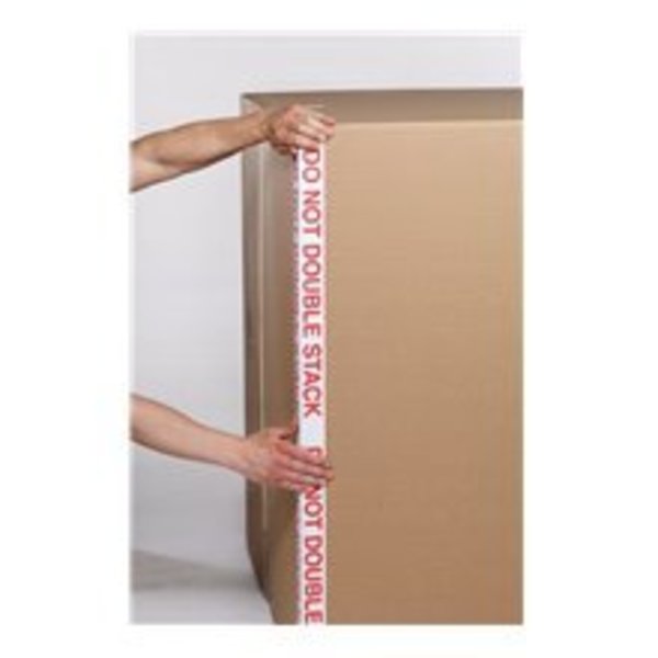 The Packaging Wholesalers Global Industrial "Do Not Stack" Edge Protectors, 2"W x 2"D x 36"L, .16" Thick, White VBDEP2236160DS